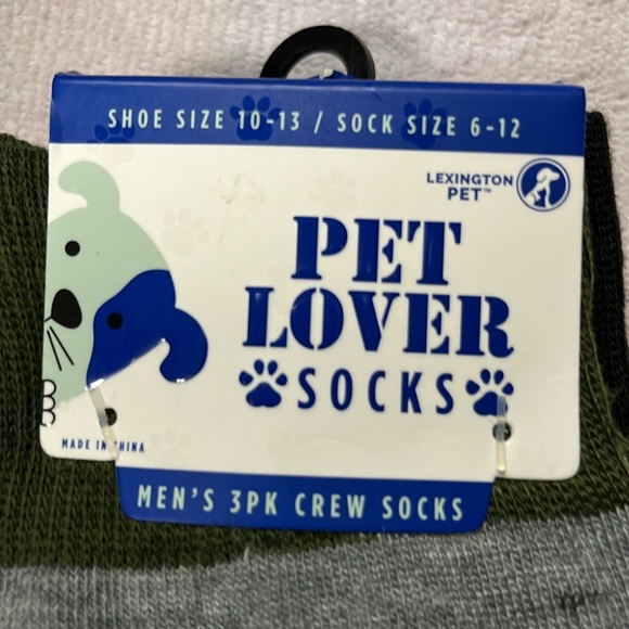 Pet Lovers socks Men’s 3 pk crew New - Picture 5 of 5